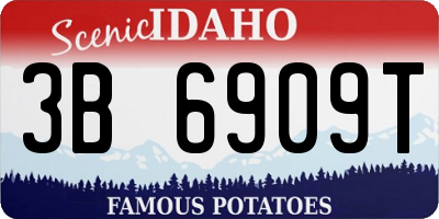 ID license plate 3B6909T