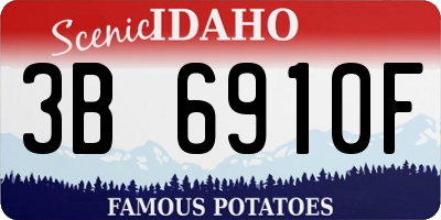 ID license plate 3B6910F