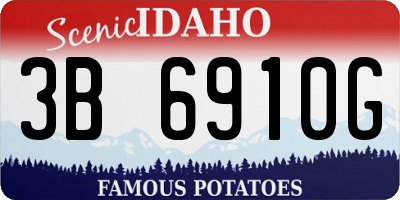 ID license plate 3B6910G