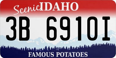 ID license plate 3B6910I