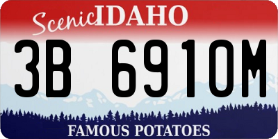 ID license plate 3B6910M