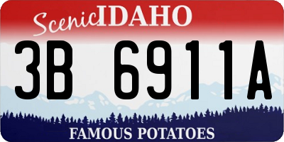 ID license plate 3B6911A