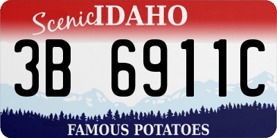 ID license plate 3B6911C