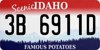 ID license plate 3B6911D
