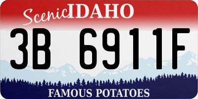 ID license plate 3B6911F