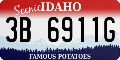ID license plate 3B6911G