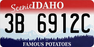 ID license plate 3B6912C