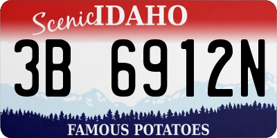 ID license plate 3B6912N