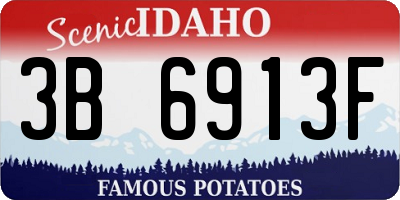 ID license plate 3B6913F