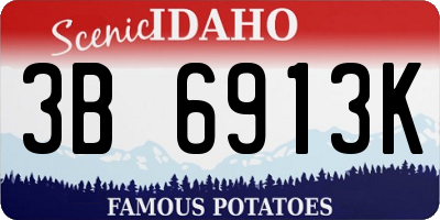 ID license plate 3B6913K