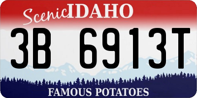 ID license plate 3B6913T