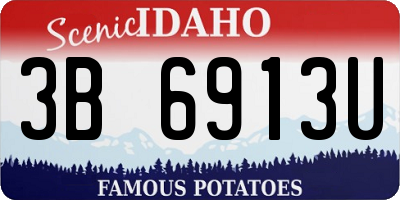 ID license plate 3B6913U