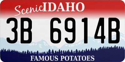 ID license plate 3B6914B