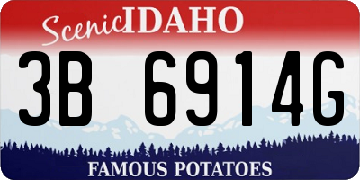 ID license plate 3B6914G