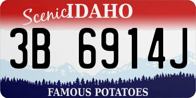 ID license plate 3B6914J