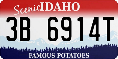 ID license plate 3B6914T