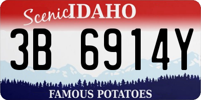 ID license plate 3B6914Y
