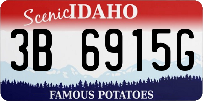 ID license plate 3B6915G