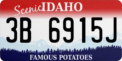 ID license plate 3B6915J