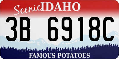 ID license plate 3B6918C