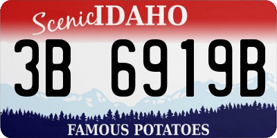ID license plate 3B6919B