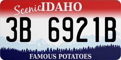 ID license plate 3B6921B