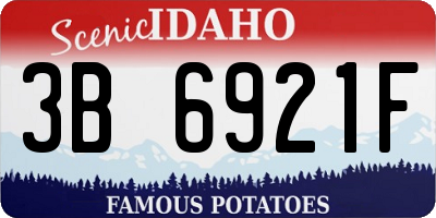 ID license plate 3B6921F