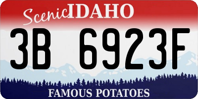 ID license plate 3B6923F