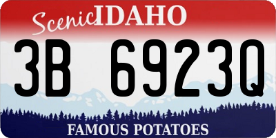 ID license plate 3B6923Q