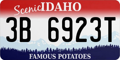 ID license plate 3B6923T