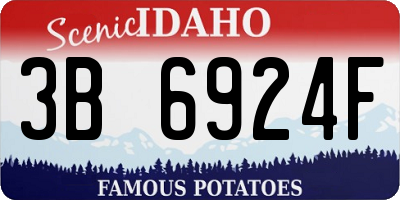 ID license plate 3B6924F