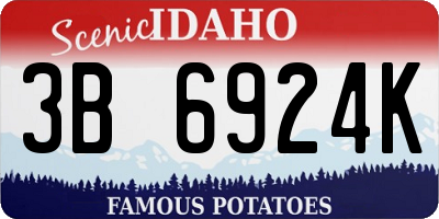 ID license plate 3B6924K