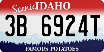 ID license plate 3B6924T