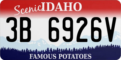 ID license plate 3B6926V