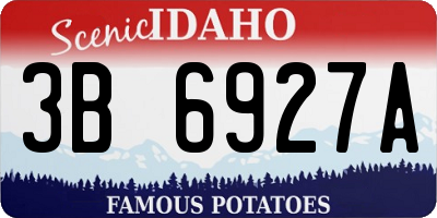 ID license plate 3B6927A