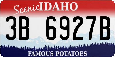 ID license plate 3B6927B