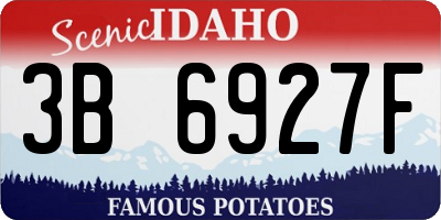 ID license plate 3B6927F