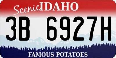 ID license plate 3B6927H