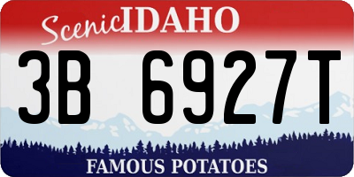 ID license plate 3B6927T