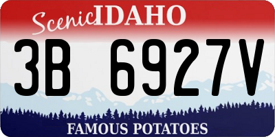 ID license plate 3B6927V