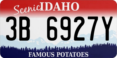 ID license plate 3B6927Y