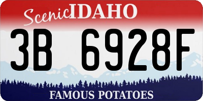 ID license plate 3B6928F