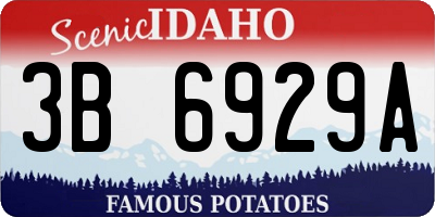 ID license plate 3B6929A