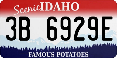 ID license plate 3B6929E