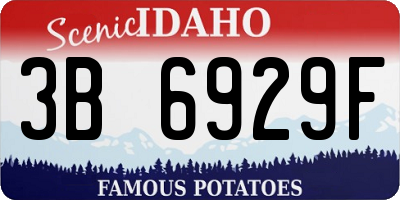ID license plate 3B6929F