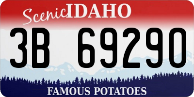 ID license plate 3B6929O