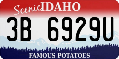 ID license plate 3B6929U