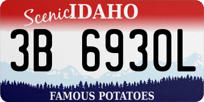 ID license plate 3B6930L