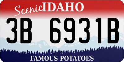 ID license plate 3B6931B