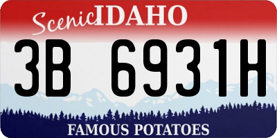 ID license plate 3B6931H
